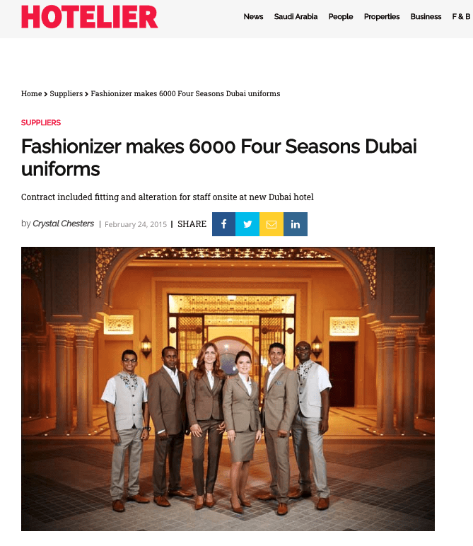 DUBAI HOTEL UNIFORMS 