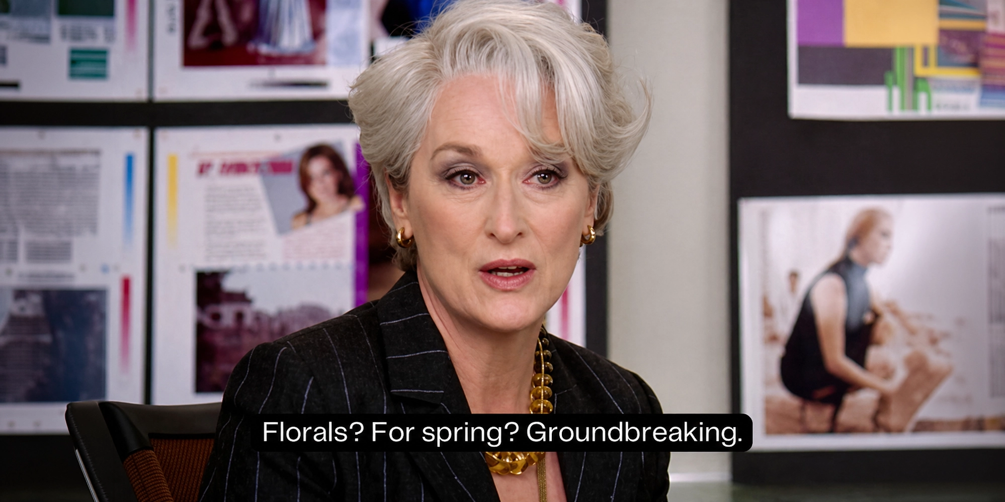 Devil Wears Prada Miranda Priestly florals spring